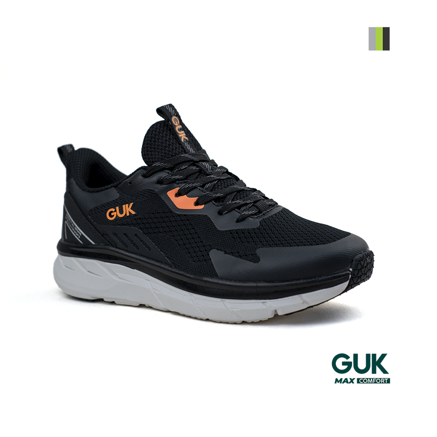 calzado deportivo hombre Guk gh7145 Negro x Naranja Pisamonte