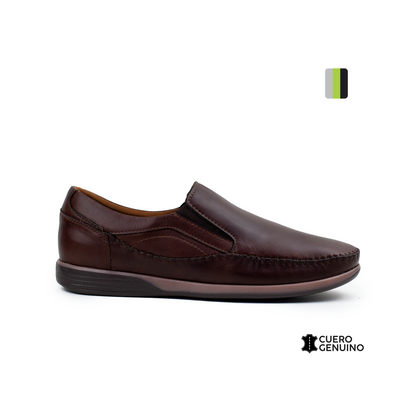 Calzado masculino mocasín en cuero roca sangria, Ref 6306, Pisamonte