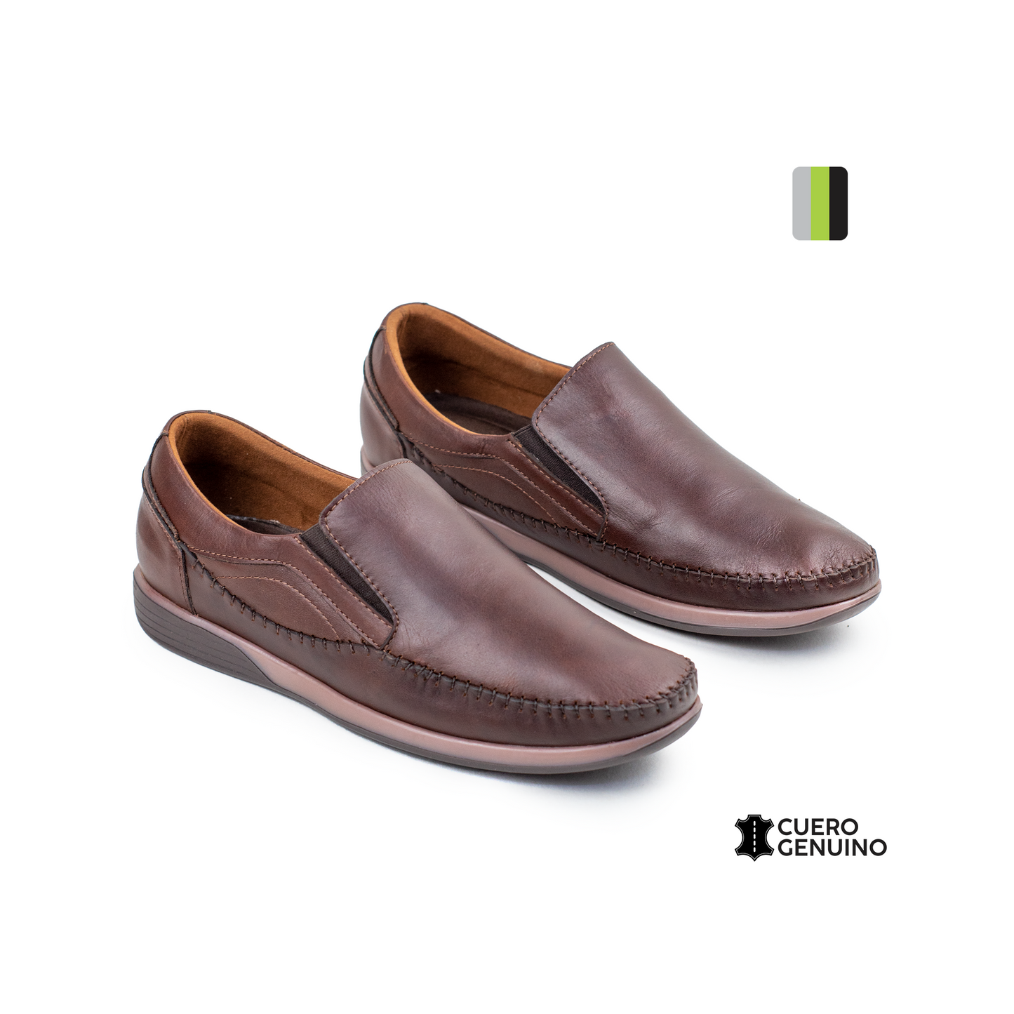 Calzado masculino mocasín en cuero roca sangria, Ref 6306, Pisamonte