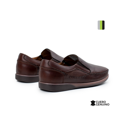 Calzado masculino mocasín en cuero roca sangria, Ref 6306, Pisamonte